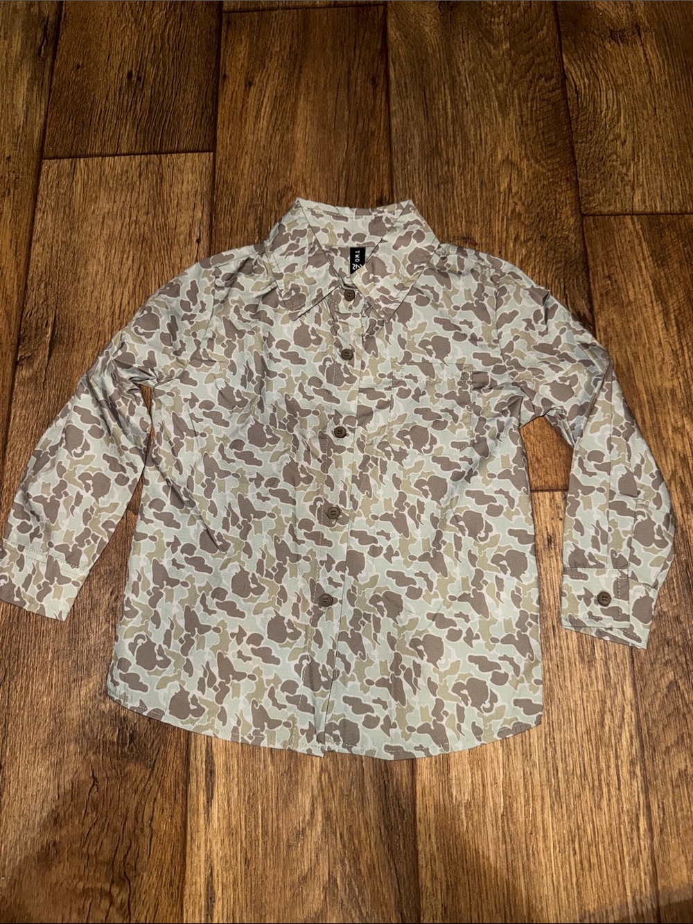 Toddler 2Fly Button up camo long sleeve
